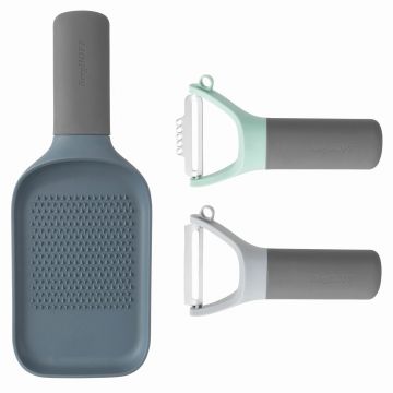 Set de razatoare si dispozitive pentru decojire 3 piese BergHOFF, Leo Line, otel/polipropilena, multicolor Set de razatoare si dispozitive pentru decojire 3 piese BergHOFF, Leo Line, otel/polipropilena, multicolor