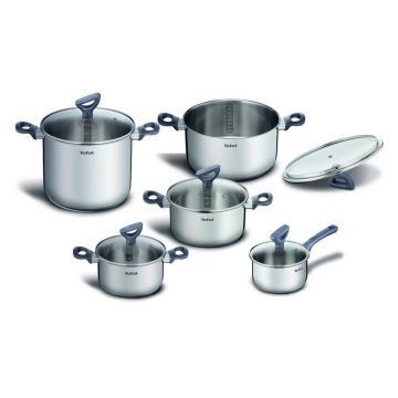 Set de vase pentru gătit 10 buc. din inox Daily Cook – Tefal
