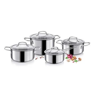 Set de vase pentru gătit 8 buc. din oțel inoxidabil Optima – Tescoma