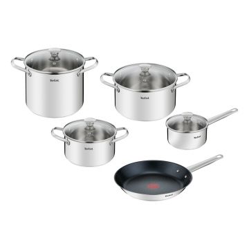 Set de vase pentru gătit 9 buc. din inox Cook Eat – Tefal