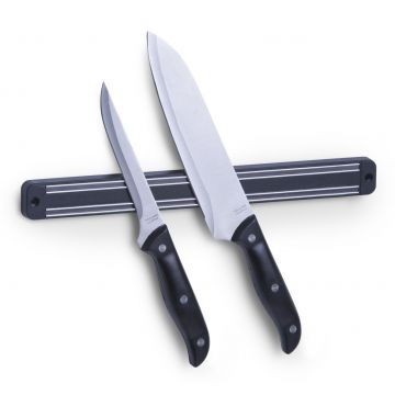 Suport din plastic cu magnet pentru cutite si ustensile, Rack Negru, l33xA3,5xH1,2 cm