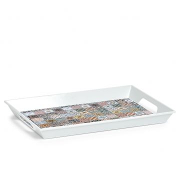 Tava pentru servire din melamina, Mosaic Multicolor, L50xl35 cm Tava pentru servire din melamina, Mosaic Multicolor, L50xl35 cm