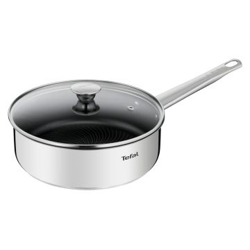 Tigaie cu capac din inox ø 24 cm Cook Eat – Tefal