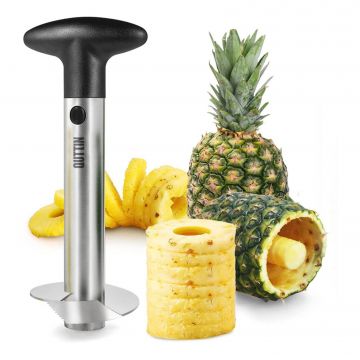 Feliator de ananas, inox, 23,5x10 cm, Happymax