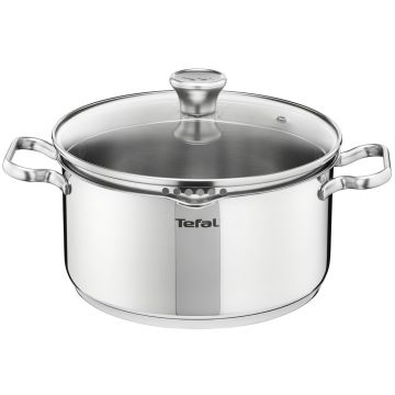 Oala cu capac Tefal Duetto, Inductie, 24 cm