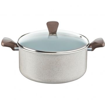 Oala cu capac Tefal Natural Ceramic, 24 cm