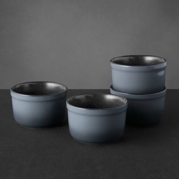 Set 4 vase ramekin mari BergHOFF, Gem, Ø10.5 x 6.5 cm, 400 ml, ceramica emailata