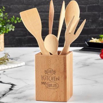 Set de ustensile de bucătărie Kitchenware Set UP00684, Natural, 13x13x32 cm