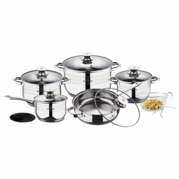 Set oale inox cu capac 13 piese Jumbo Gourmet line Blaumann BL 3165