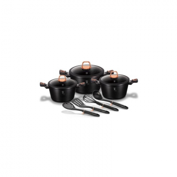 Set oale marmorate 10 piese Black Rose Berlinger Haus BH 6154