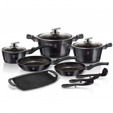 Set oale marmorate 12+2 piese Carbon Pro Berlinger Haus BH 6911