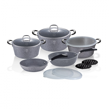 Set Oale marmorate 13 piese Gray Stone Touch Berlinger Haus BH 6176