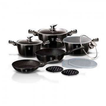 Set oale marmorate 13 piese Shiny Black Berlinger Haus BH 7032