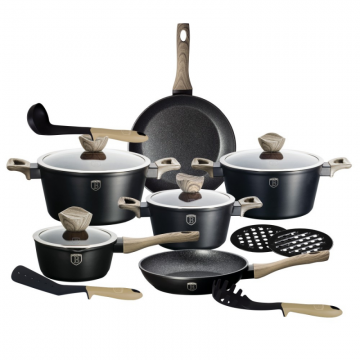 Set oale marmorate 15 piese Ebony Mapel Forest Line Berlinger Haus BH 1536
