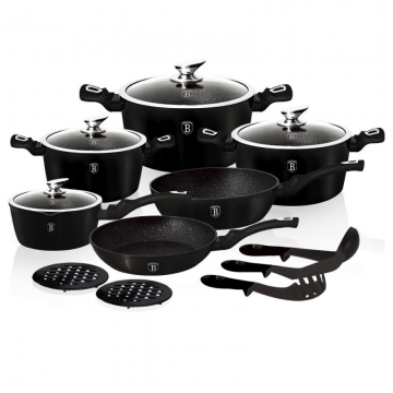 Set oale marmorate 15 piese Flameguard Line Berlinger Haus BH 1474N