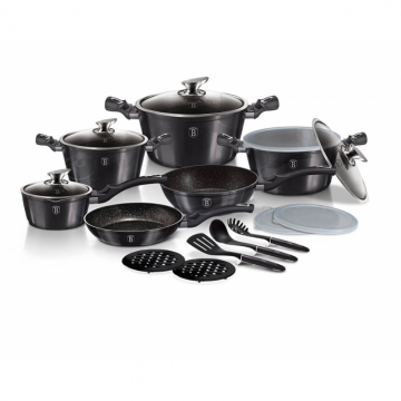Set oale marmorate 18 piese Berlinger Haus Carbon Pro BH 6887