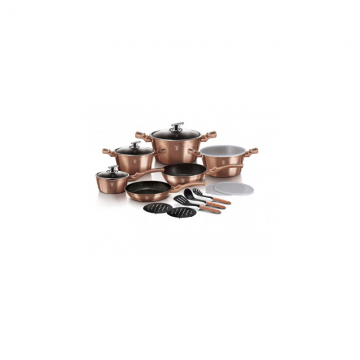 Set oale marmorate 18 piese Rose Gold Berlinger Haus BH 7034