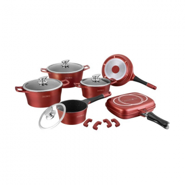 Set oale marmorate Royaly Line ES 1015M 15 piese rosu