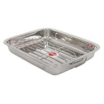 Tava cuptor cu gratar, Domotti, 40 x 28.5 cm, inox