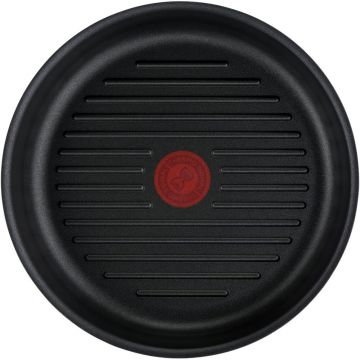 Tigaie Grill Tefal Ingenio Unlimited L8584074, 26 cm, Invelis antiaderent, Tehnologie Thermo-Signal, Negru