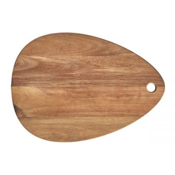 Tocator din lemn de salcam, Oriental Oval Large Natural, L40xl29xH2 cm